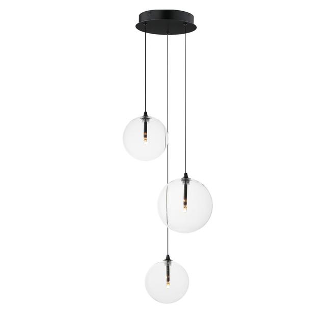 Black LED Pendant from the Global Collection