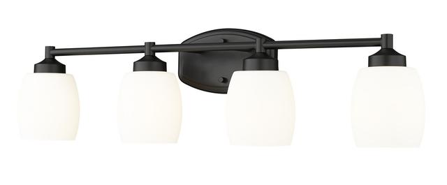 Matte Black  Bathroom Vanity Light from the Kendrick Collection