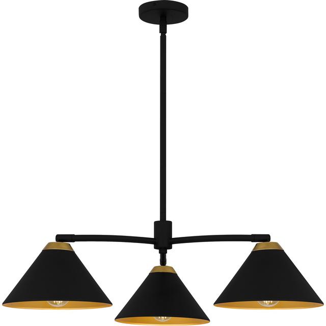 Matte Black  Chandelier from the Alscott Collection