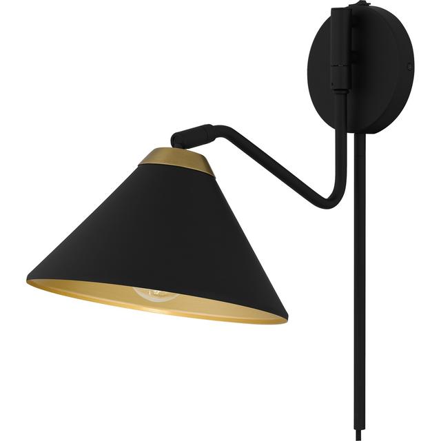 Matte Black  Wall Sconce from the Alscott Collection