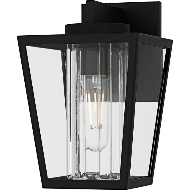 Matte Black  Outdoor Wall Lantern from the Jett Collection