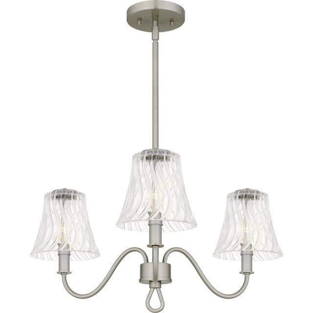 Brushed Nickel  Chandelier from the McKinney Collection