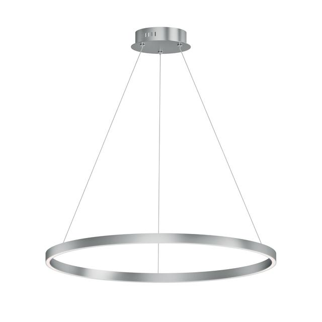 Brushed Aluminum LED Pendant from the Groove 5CCT Collection