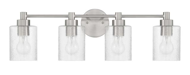 Brushed Polished Nickel Bathroom Vanity Light from the Lyndsey Collection