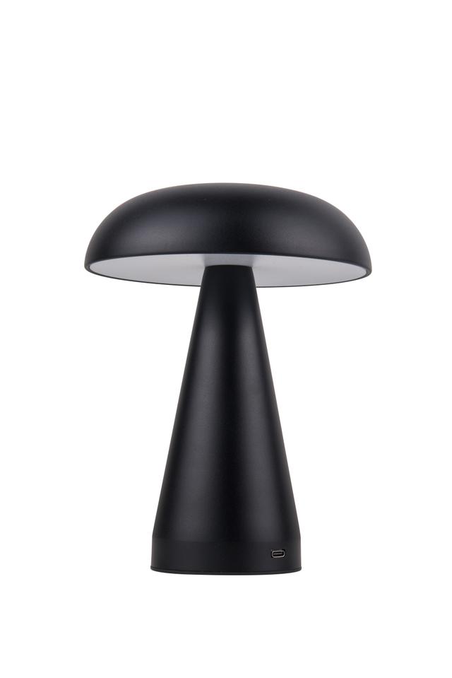 Flat Black LED Rechargeable Lamp from the Marta Collection