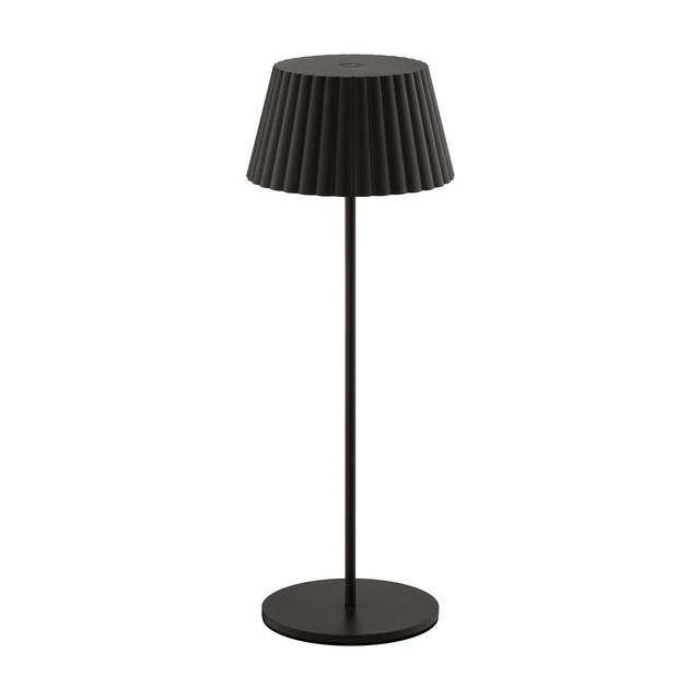 Black LED Table Lamp from the Pleat Collection