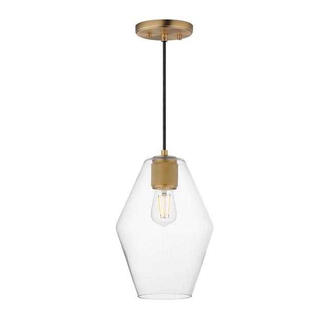 Natural Aged Brass  Mini Pendant from the Geode Collection