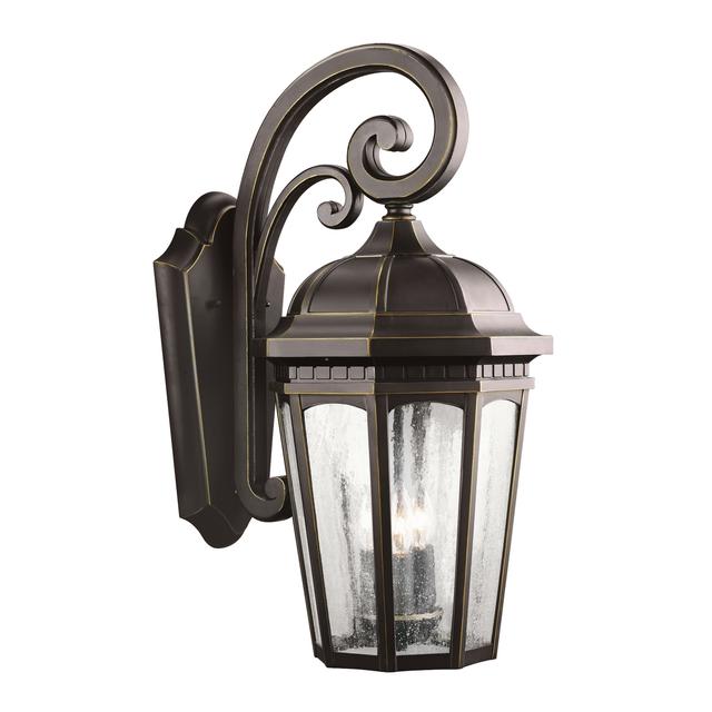 Courtyard 3-Light 22" Outdoor XLarge Wall in Rubbed Bronze