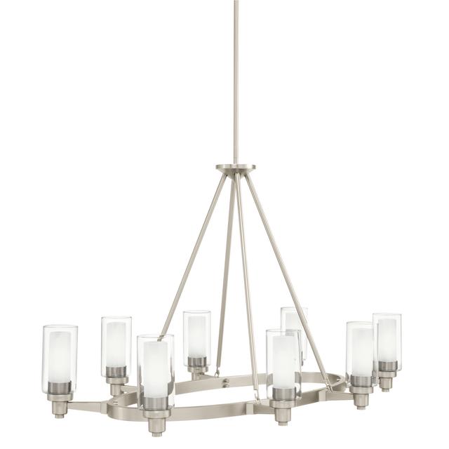 Circolo 8-Light 25" 1-Tier Large Chandelier in Brushed Nickel