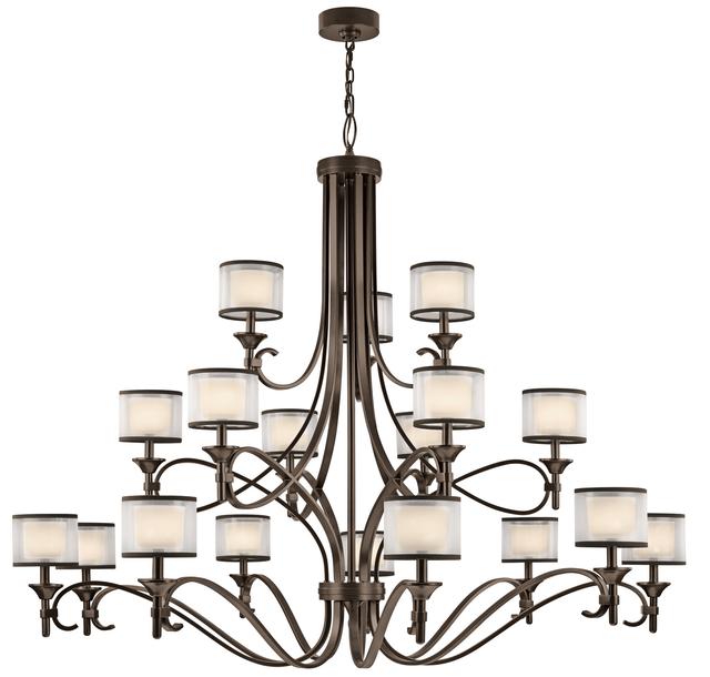 Mission Bronze Chandelier from the Lacey Collection
