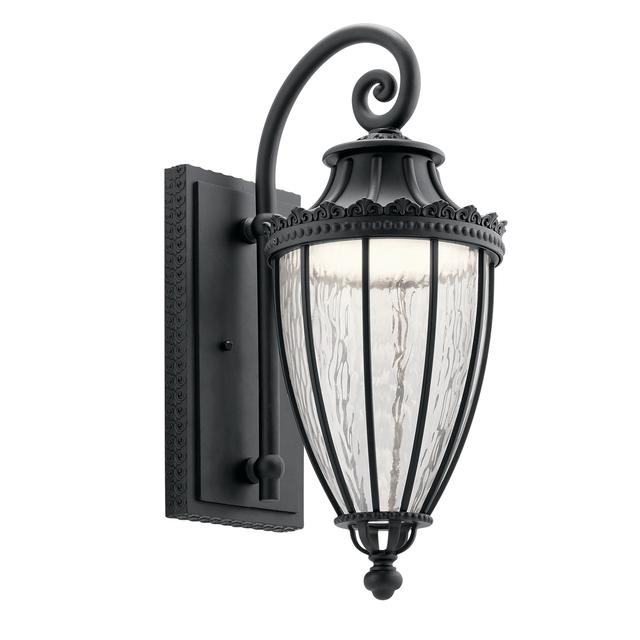 Textured Black LED Outdoor Wall Mount from the Wakefield Collection