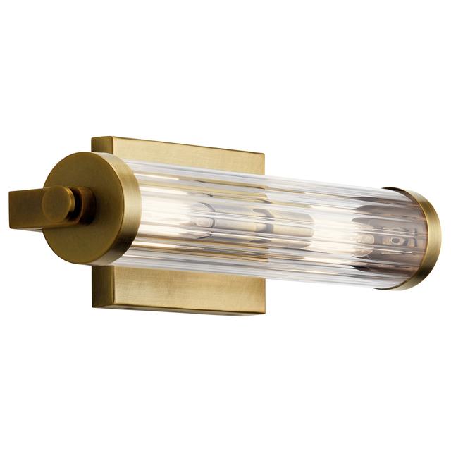Azores 2-Light 5" Wall Sconce in Natural Brass