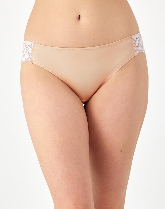 Maidenform Lace Back Tanga Underwear Sandshell/Rose Gold 5 Women's