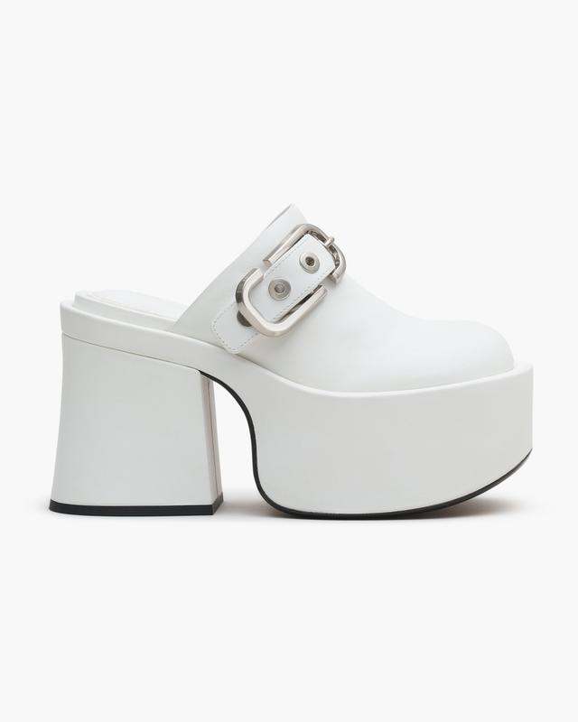 MARC JACOBS Marc Jacobs The J Marc Leather Clog in White, Size 38