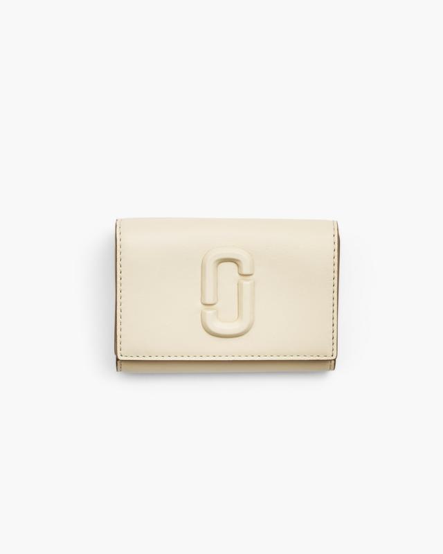 MARC JACOBS Marc Jacobs The Leather J Marc Trifold Wallet in Cloud White