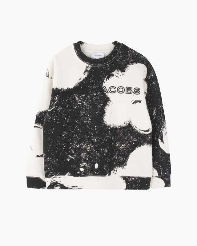 MARC JACOBS Marc Jacobs The Daisy Sweatshirt in Black/White, Size 12Y