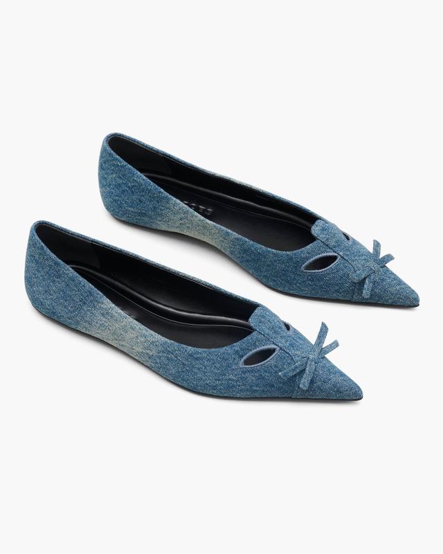 MARC JACOBS Marc Jacobs The Denim Kat Ballerina in Vintage Indigo, Size 37