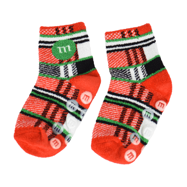 Youth Plaid Holiday Lounge Socks