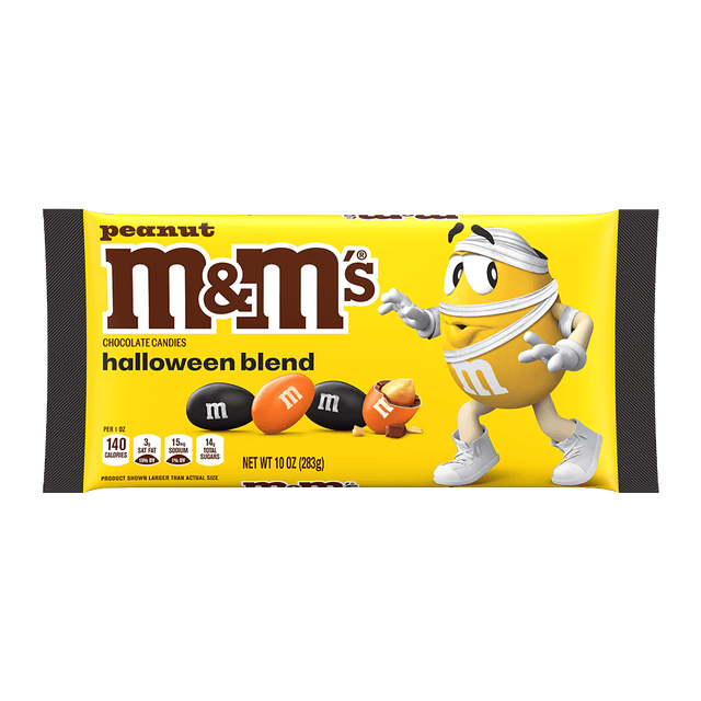 M&M'S Peanut milk chocolate halloween candy, 10oz
