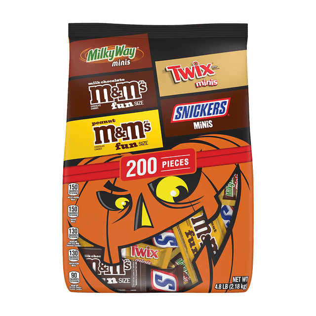 Halloween Candy Variety Pack, 200ct Bulk Bag