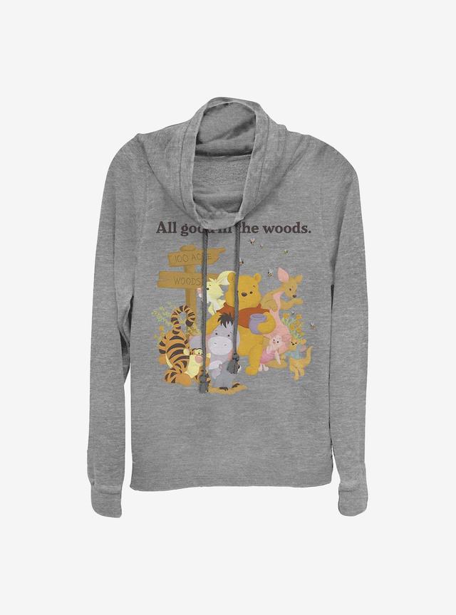 Disney Winnie The Pooh In The Woods Cowlneck Long-Sleeve Girls Top