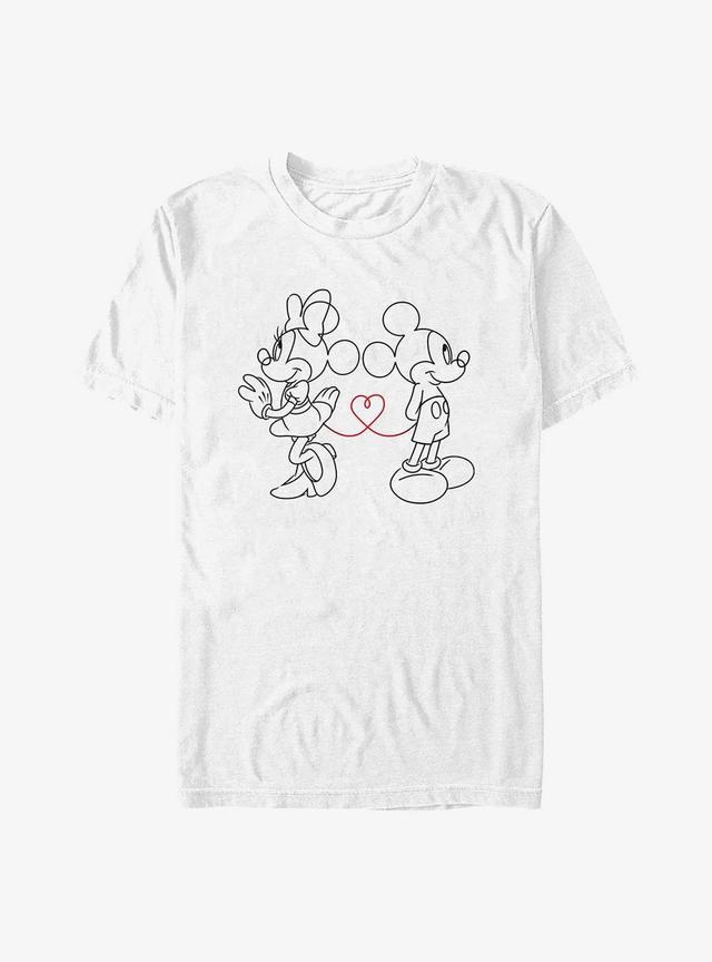 Disney Mickey Mouse &amp; Minnie Mouse Heart Tails T-Shirt
