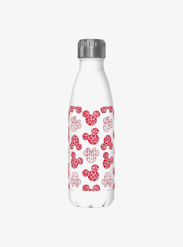 Disney Mickey Mouse Mickey &amp; Minnie Heart Ears Water Bottle