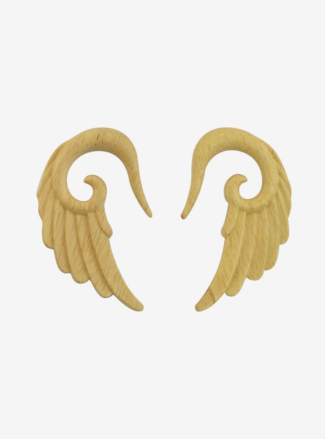 Natural Wood Wing Taper Set for Stretched Ears - 2 Pack