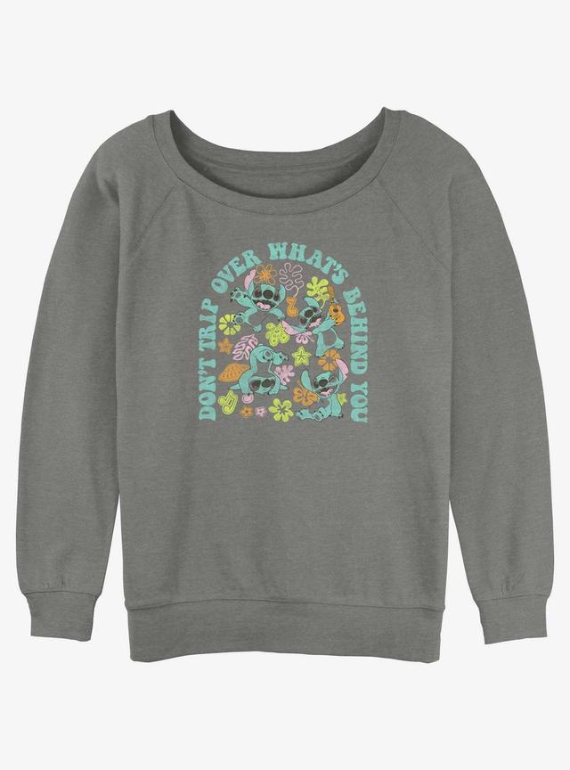 Disney Lilo &amp; Stitch Hippie Stitch Girls Slouchy Sweatshirt