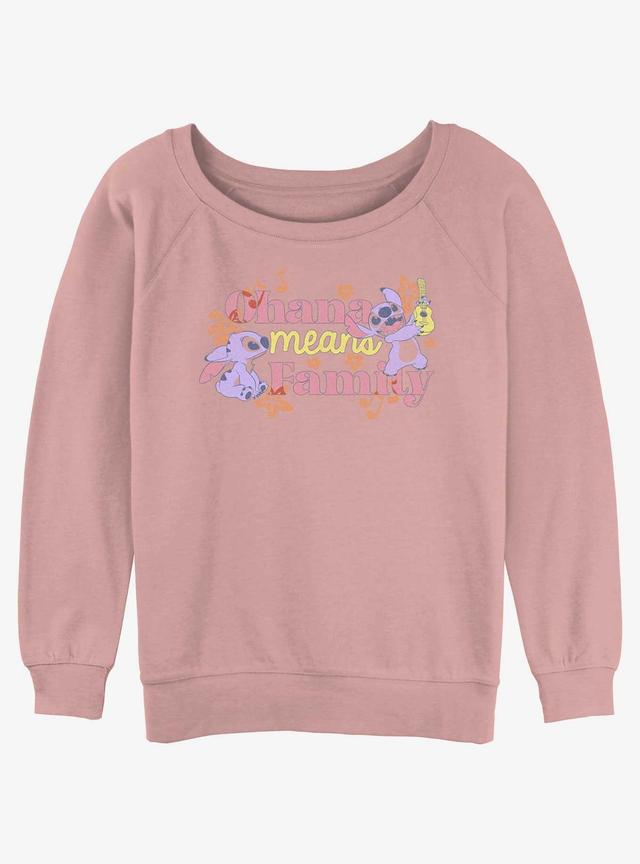 Disney Lilo &amp; Stitch Ohana Means Family Girls Slouchy Sweatshirt