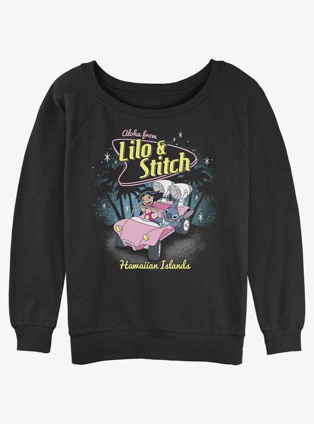 Disney Lilo &amp; Stitch 50&#39;s Stitch Girls Slouchy Sweatshirt