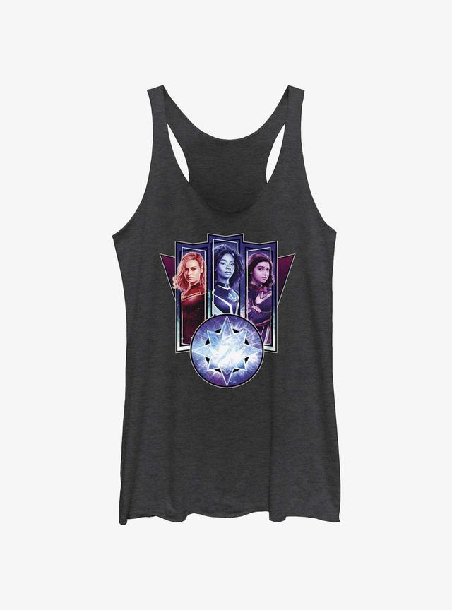 Marvel The Marvels Trio Logo Girls Tank