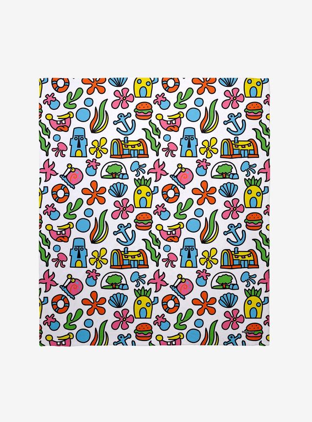 SpongeBob SquarePants Bikini Bottom Buildings Throw Blanket