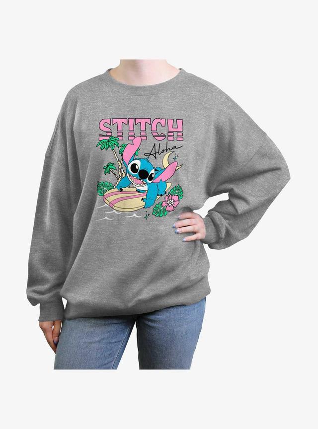 Disney Lilo &amp; Stitch Aloha Stitch Girls Oversized Sweatshirt