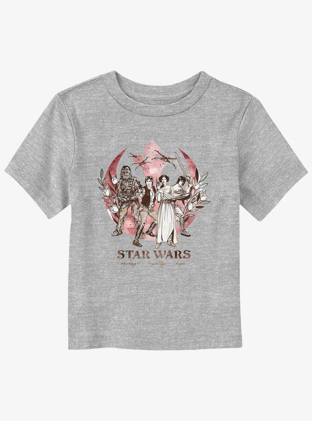 Star Wars Courage Loyalty Hope Floral Rebels Toddler T-Shirt