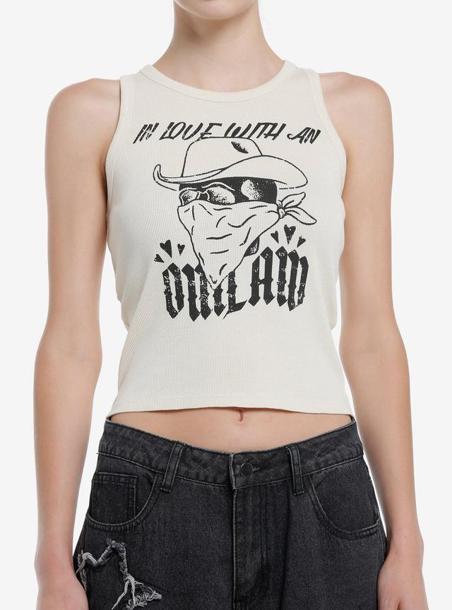 Rebel Skull Cowgirl Tank Top with Outlaw Love Design