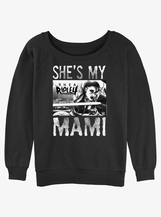 WWE Rhea Ripley She&#39;s My Mami Girls Slouchy Sweatshirt