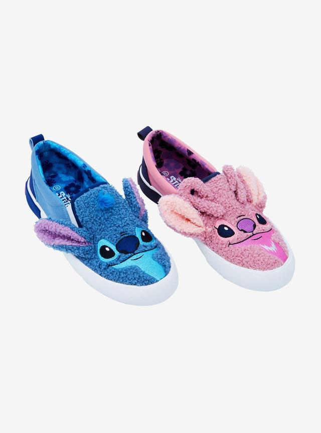 Disney Stitch &amp; Angel Plush Slip-On Sneakers