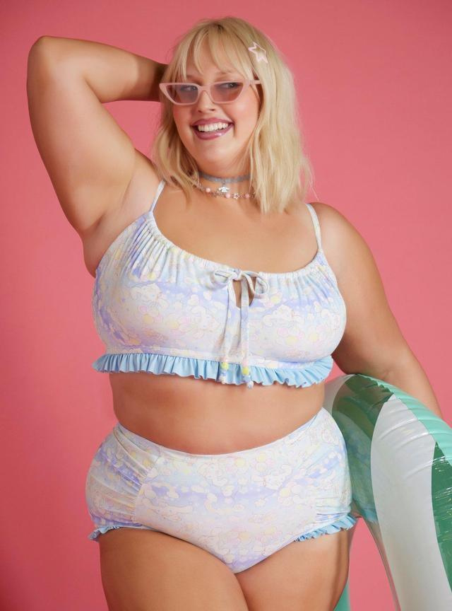 Cinnamoroll Balloons Ruffle Swim Top Plus Size