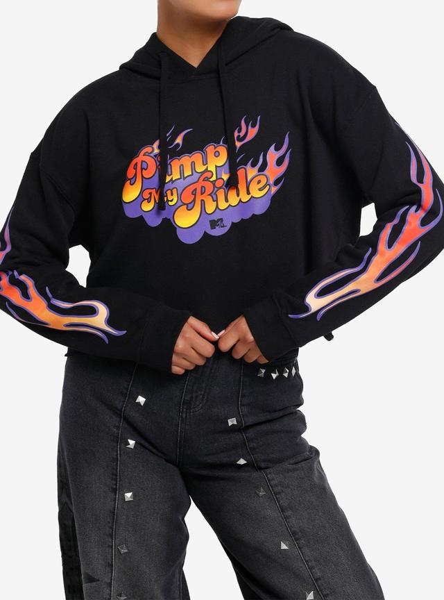 MTV Pimp My Ride Flames Crop Girls Hoodie