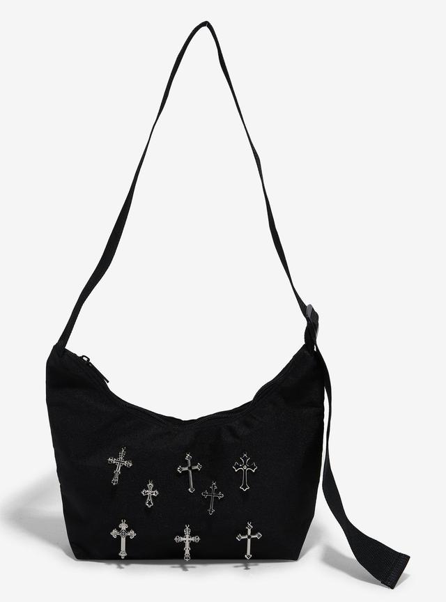 Gothic Crosses Nylon Shoulder Bag