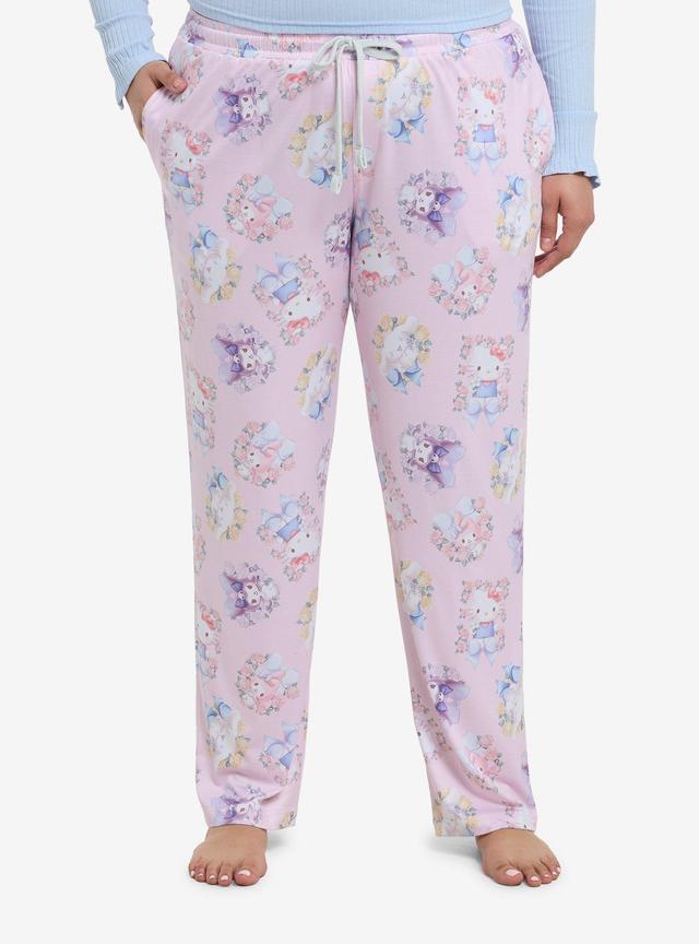 Hello Kitty And Friends Floral Wreath Pajama Pants Plus Size
