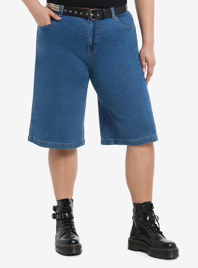 Ride Or Die Studded Belt Girls Jorts Plus Size