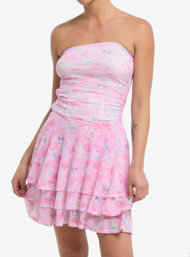 Hello Kitty And Friends Floral Tiered Strapless Dress