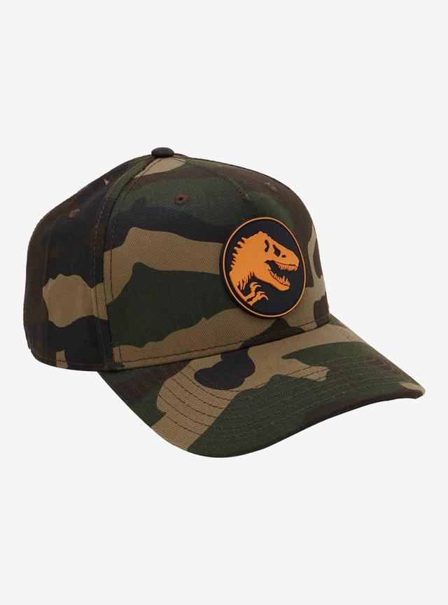 Jurassic Park Camouflage Rubber Patch Snapback Hat