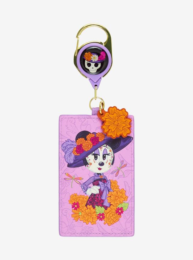 Disney Minnie Mouse Dia de los Muertos Floral Retractable Lanyard — BoxLunch Exclusive