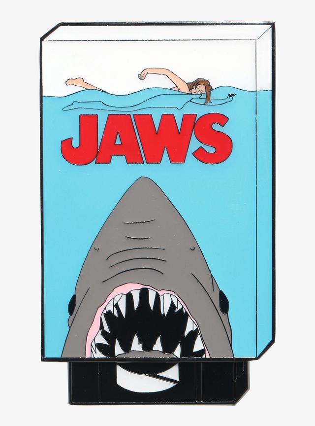 Loungefly Jaws VHS Tape Sliding Enamel Pin - BoxLunch Exclusive