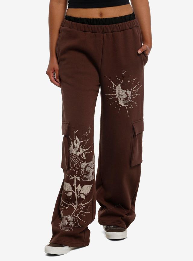 Skull Lonely Soul Double Waist Girls Lounge Pants