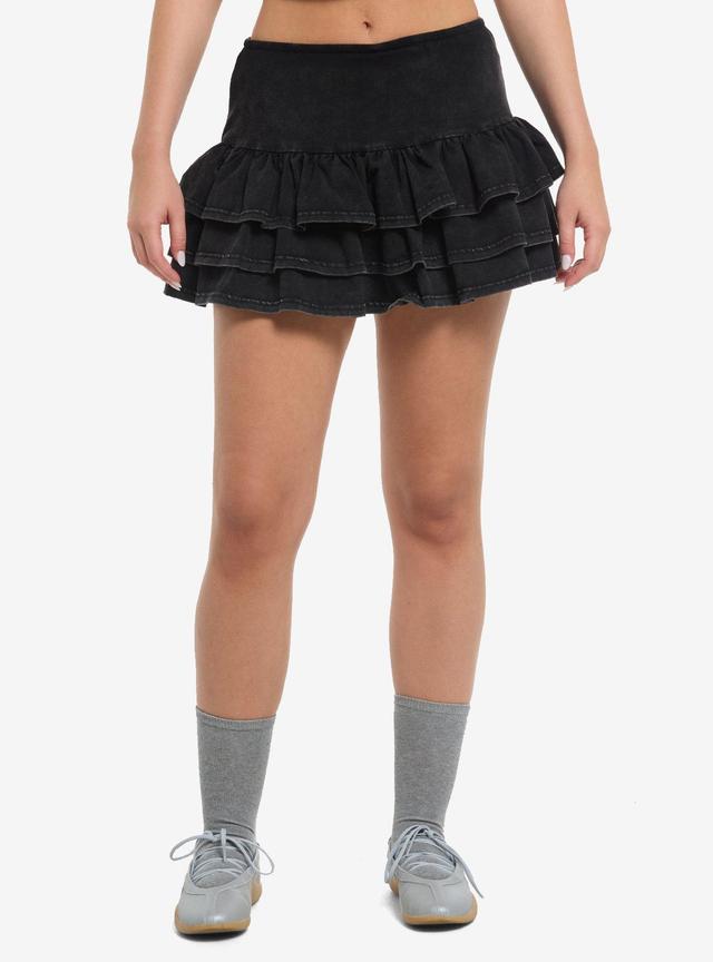 Sweet Society Dark Wash Tiered Skort