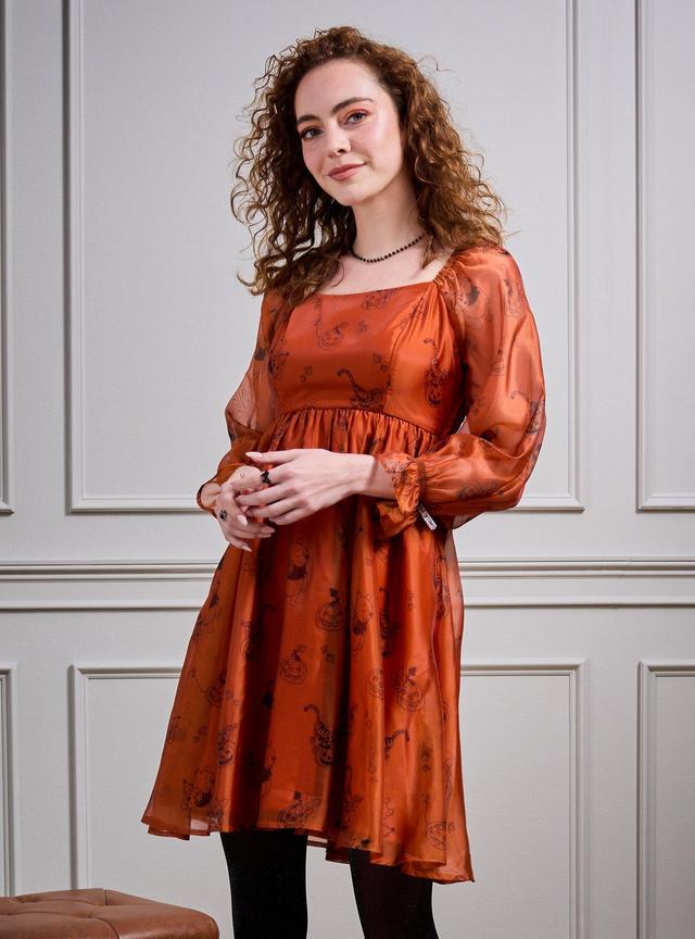 Disney Winnie the Pooh Halloween Allover Print Long Sleeve Dress - BoxLunch Exclusive